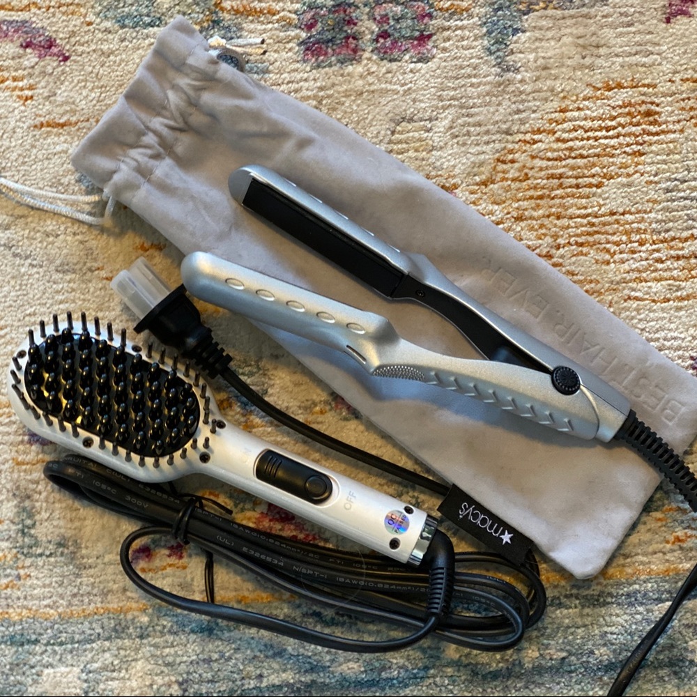 MINI travel set EVA brush + straightening iron.